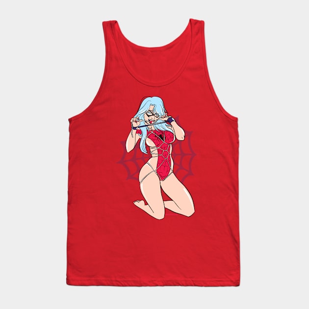 Shibari Spidercat Tank Top by myprofanity